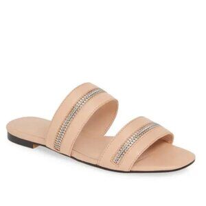 REBECCA MINKOFF Rosewood Leather Slide Sandals Size 11